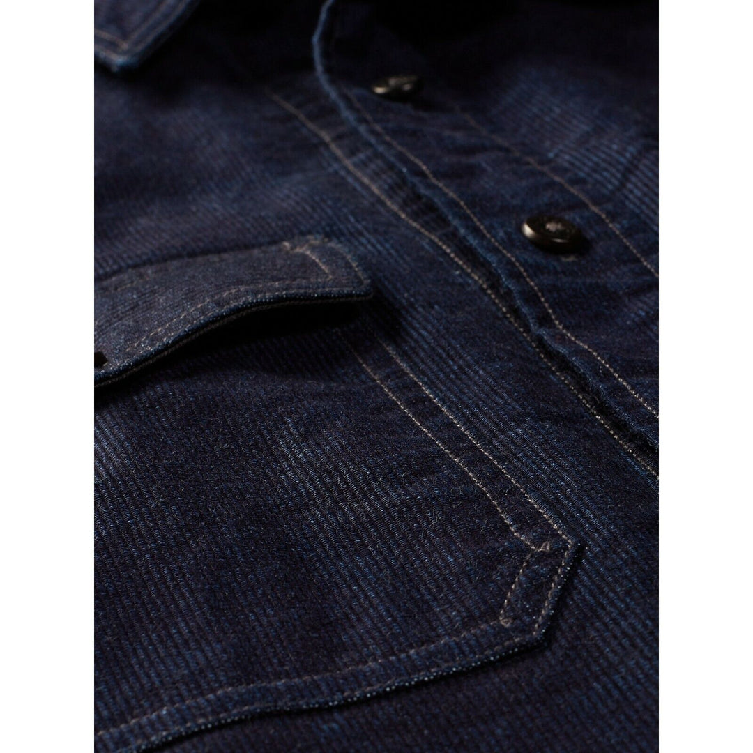 RRL Ralph Lauren Navy CPO Cotton Corduroy Textured Workshirt Men's Large L