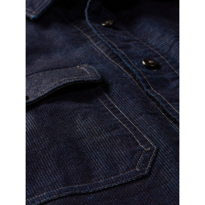 RRL Ralph Lauren Navy CPO Cotton Corduroy Textured Workshirt Men's Large L