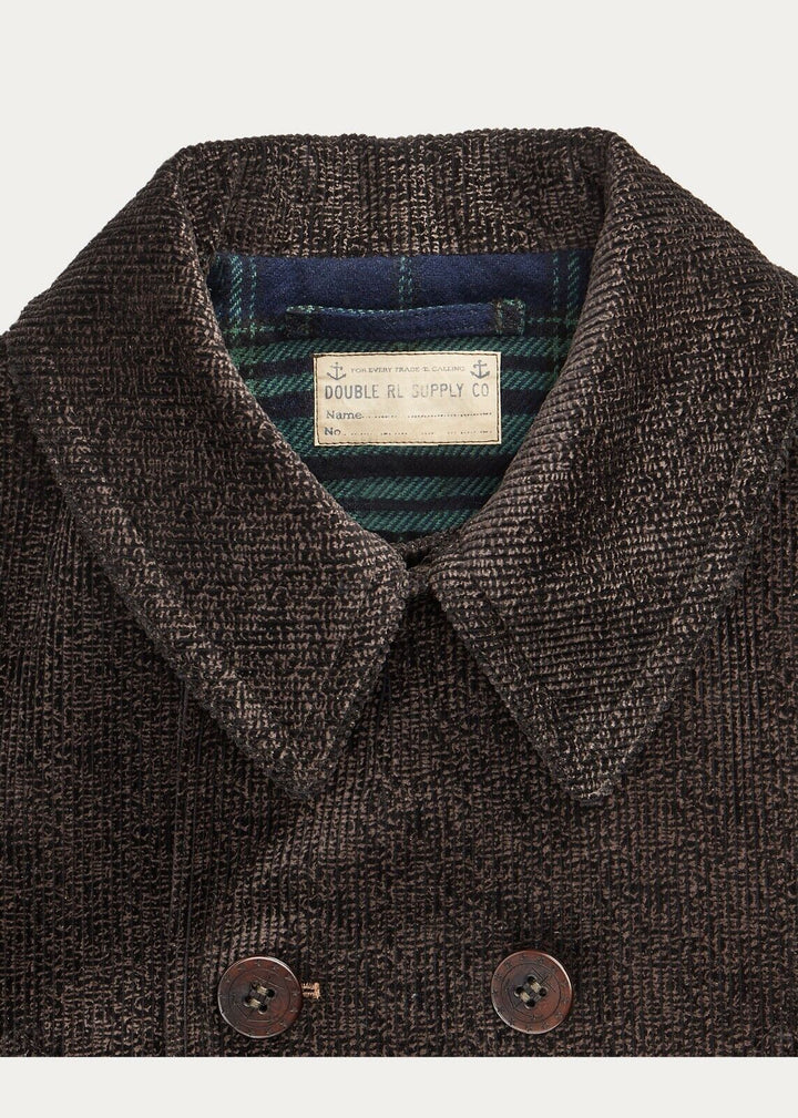 New RRL Ralph Lauren Limited-Edition Peacoat Brown Black Corduroy Men's Small S
