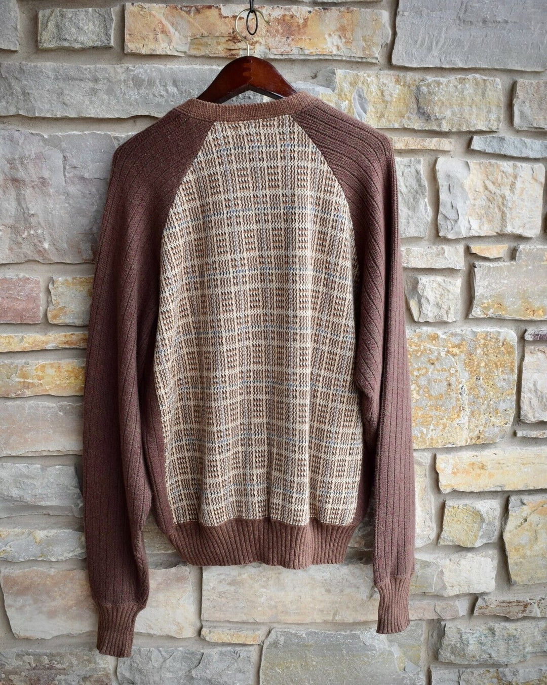 RRL Ralph Lauren Brown Zip Ribbed Linen Knit Cardigan Men's XL Extra-Large