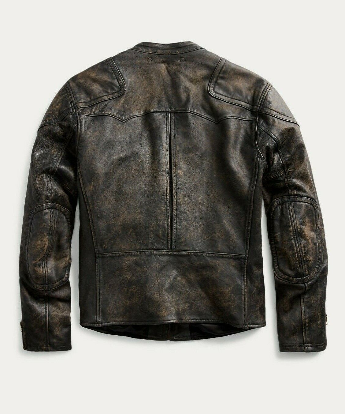 【極美品】RRL Slim Fit Leather Moto Jacket M RRL Ralph Lauren Slim Fit Leather Moto Late 1940's Jacket Men's S