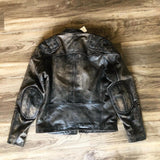 RRL Ralph Lauren Slim Fit Leather Moto Late 1940's Jacket Men's S Small Cafe