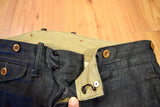 $450 RRL Double RL Dark Wash Raw Denim Jeans Western Buckle Hook Overalls 30