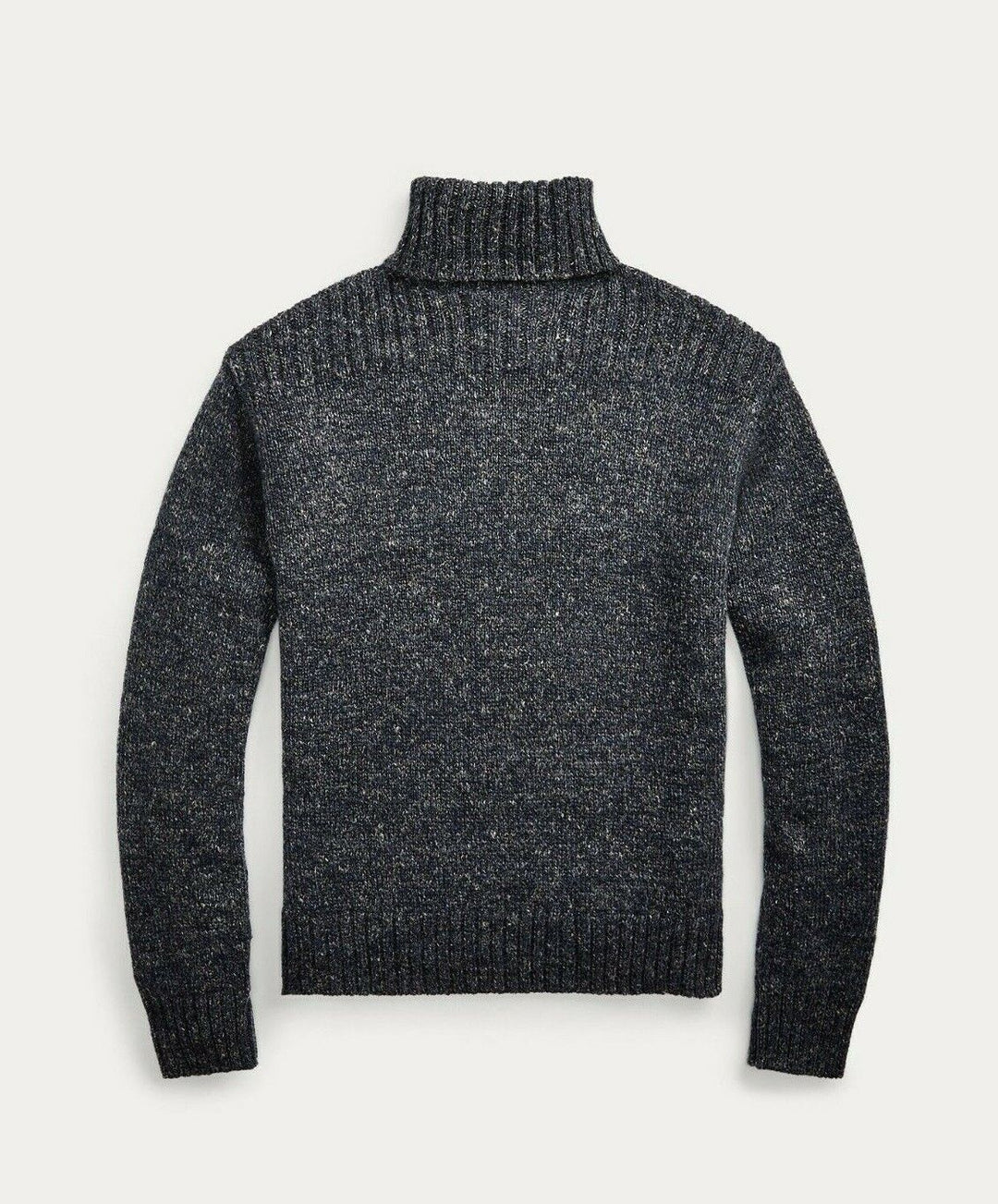 RRL Ralph Lauren Marled Wool Cotton Linen Turtleneck Navy Blue Men's Large L