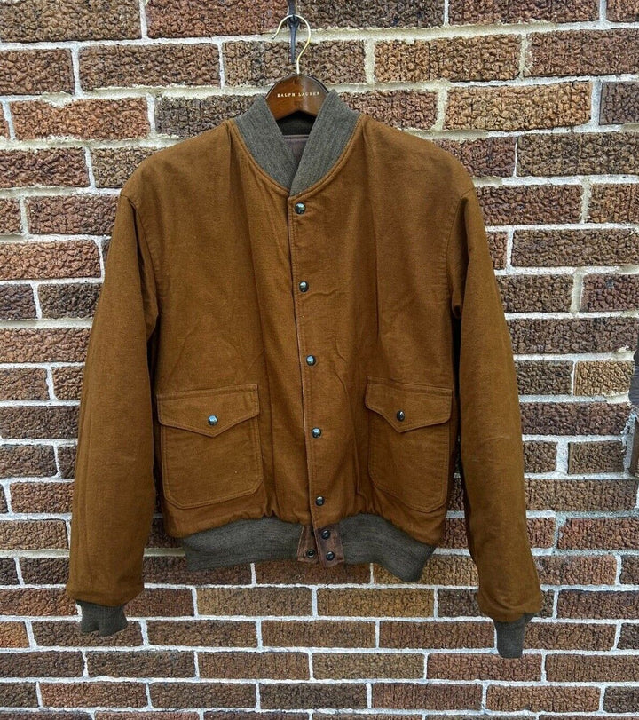 RRL Ralph Lauren Reversible 1920's Tan Flight Pilot Jacket Men 2XL XXL