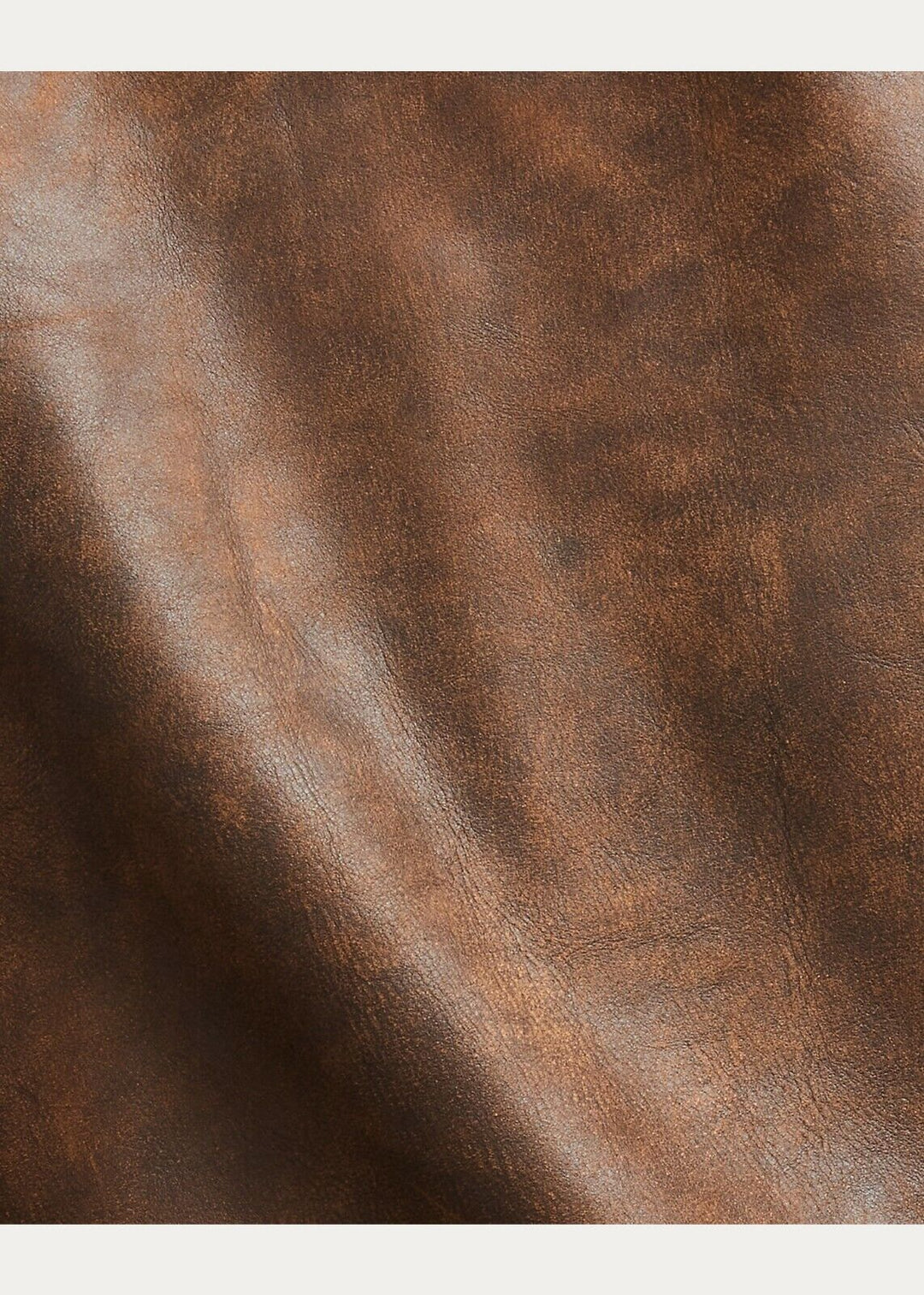 RRL Ralph Lauren Shearling Leather Brown Distressed Deck Jacket Men's Medium M