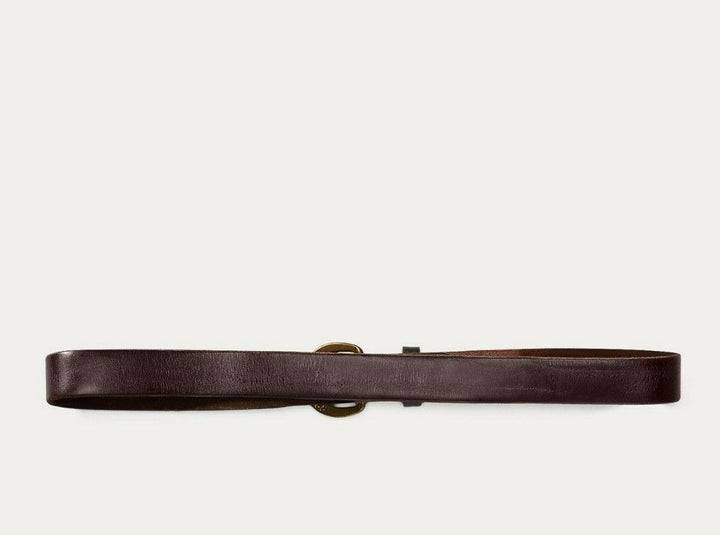 New RRL Ralph Lauren Terrace Tumbled Brown Roughout Leather Belt Men's Size 38