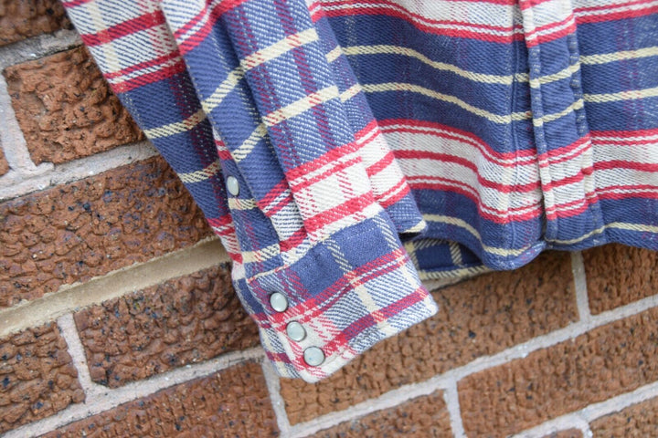 RRL Ralph Lauren Fit Plaid Twill Western Shirt Multi-Color Men's Medium M