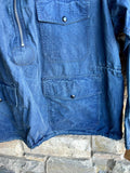 RRL Ralph Lauren Indigo Blue Jacket Popover 1/2 Zip Windbreaker Men's 2XL XXL