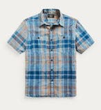 RRL Ralph Lauren 1920s Madras Plaid Camp Cotton Workshirt Shirt Men's Small S