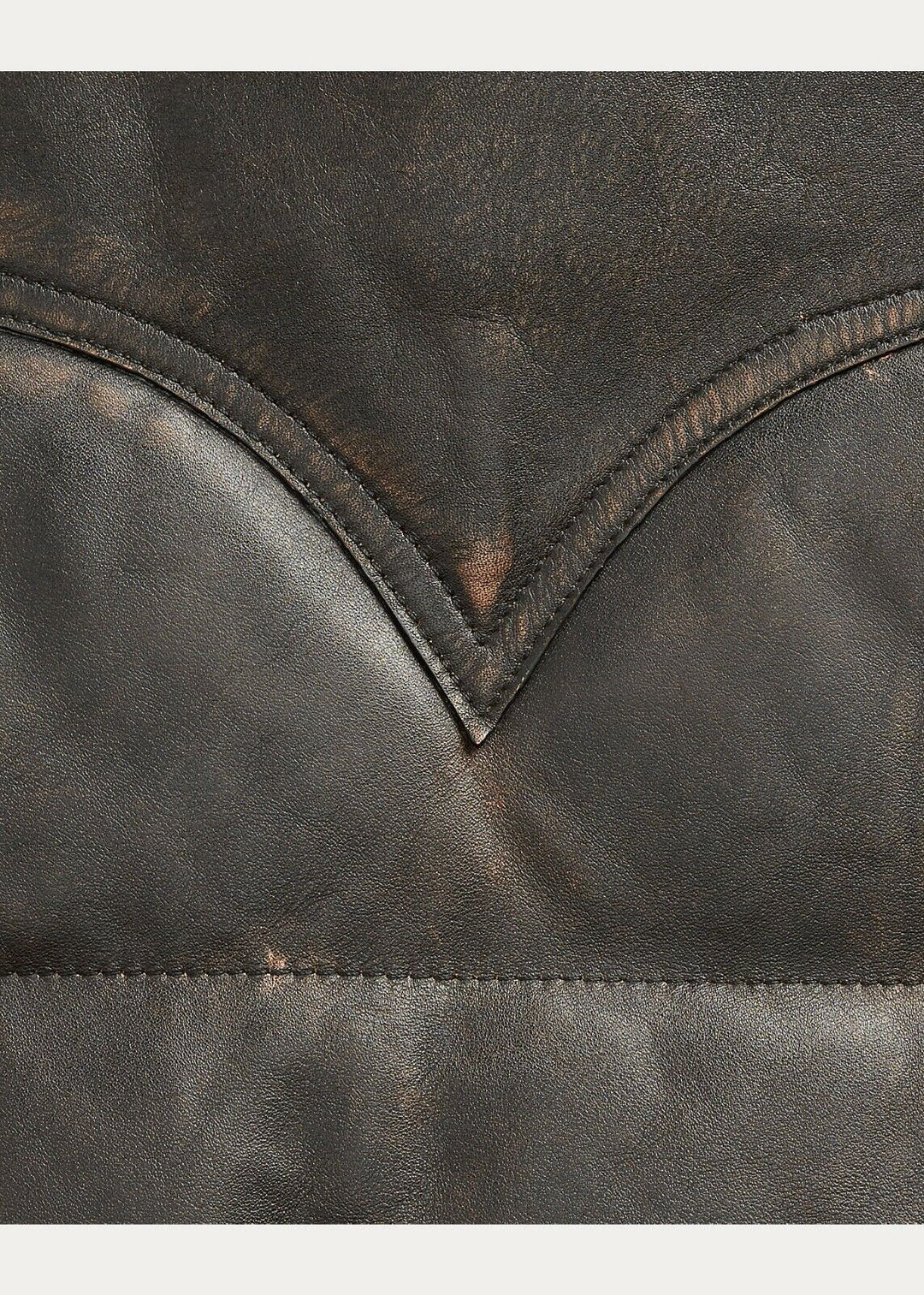 RRL Ralph Lauren Suede-Yoke Down Vest Jacket Coat Puffer Men's Extra-Large XL