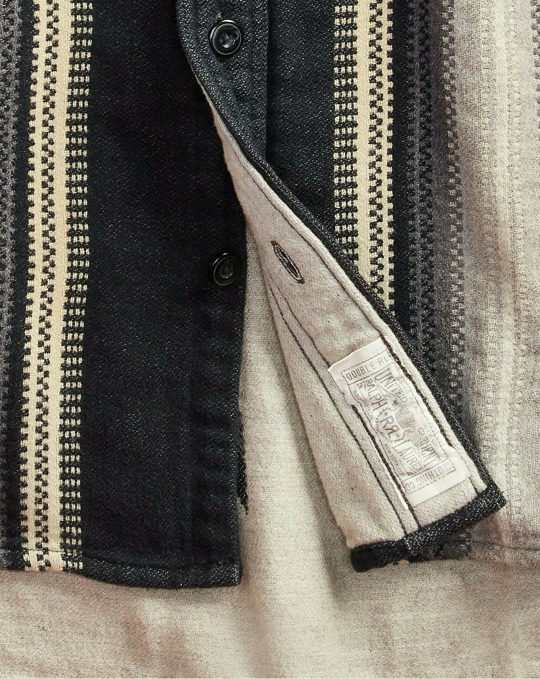 RRL Ralph Lauren Black Shirt Blanket Western Southwestern Men's XL Extra-Large