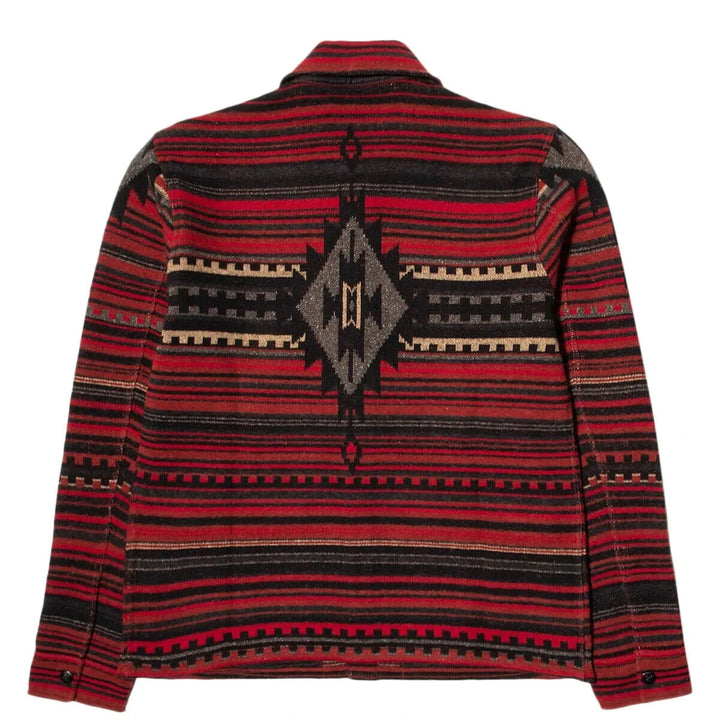 RRL Ralph Lauren Jacquard Red Serape Southwestern Work Shirt Men's Medium M