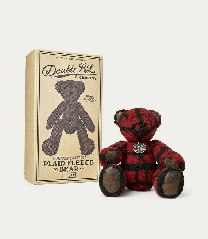 RRL Ralph Lauren Limited Edition Red Plaid Fleece Black Bear 72 of 100
