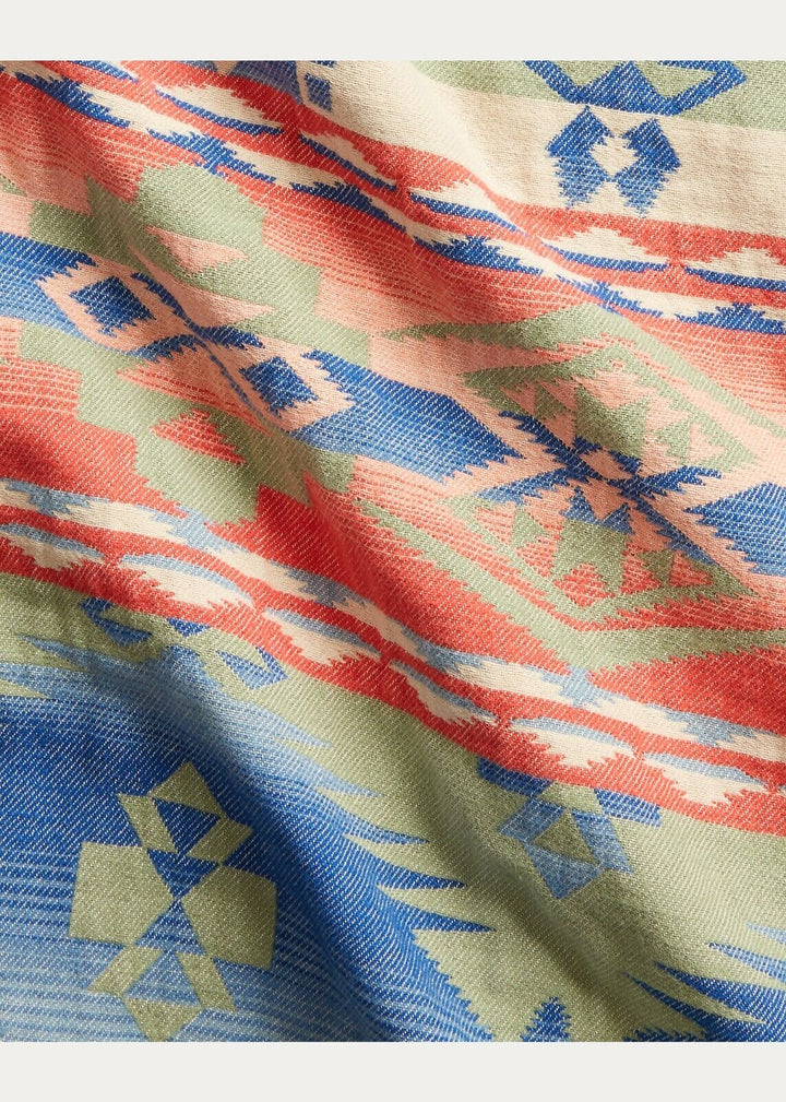 RRL Ralph Lauren Brushed Southwestern Jacquard Overshirt Jacket 2XL XXL