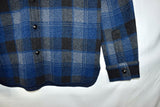 $895 RRL Ralph Lauren Wool Cashmere Blend Plaid Blue Black Jacket Men's 2XL XXL