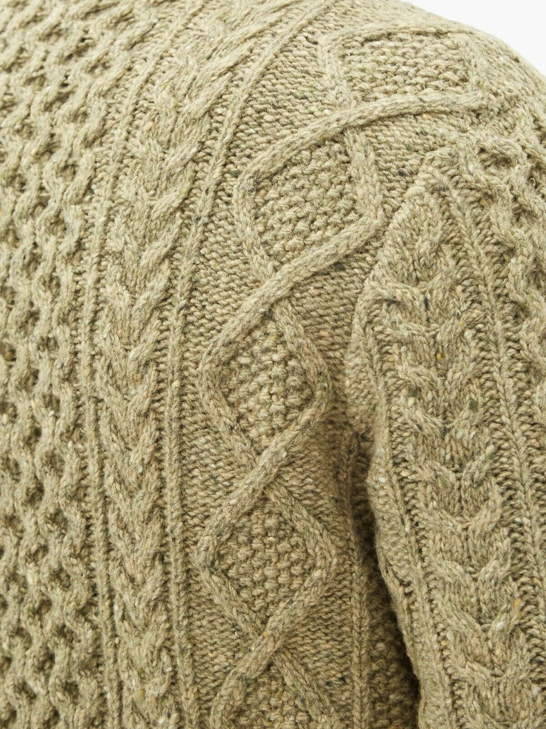 RRL Ralph Lauren Aran Irish Cable-Knit Donegal Wool Sweater Men's XL Extra-Large