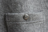 RRL Ralph Lauren Gray Rounded Collar Wool Nautical Jacket Workshirt Men Medium M