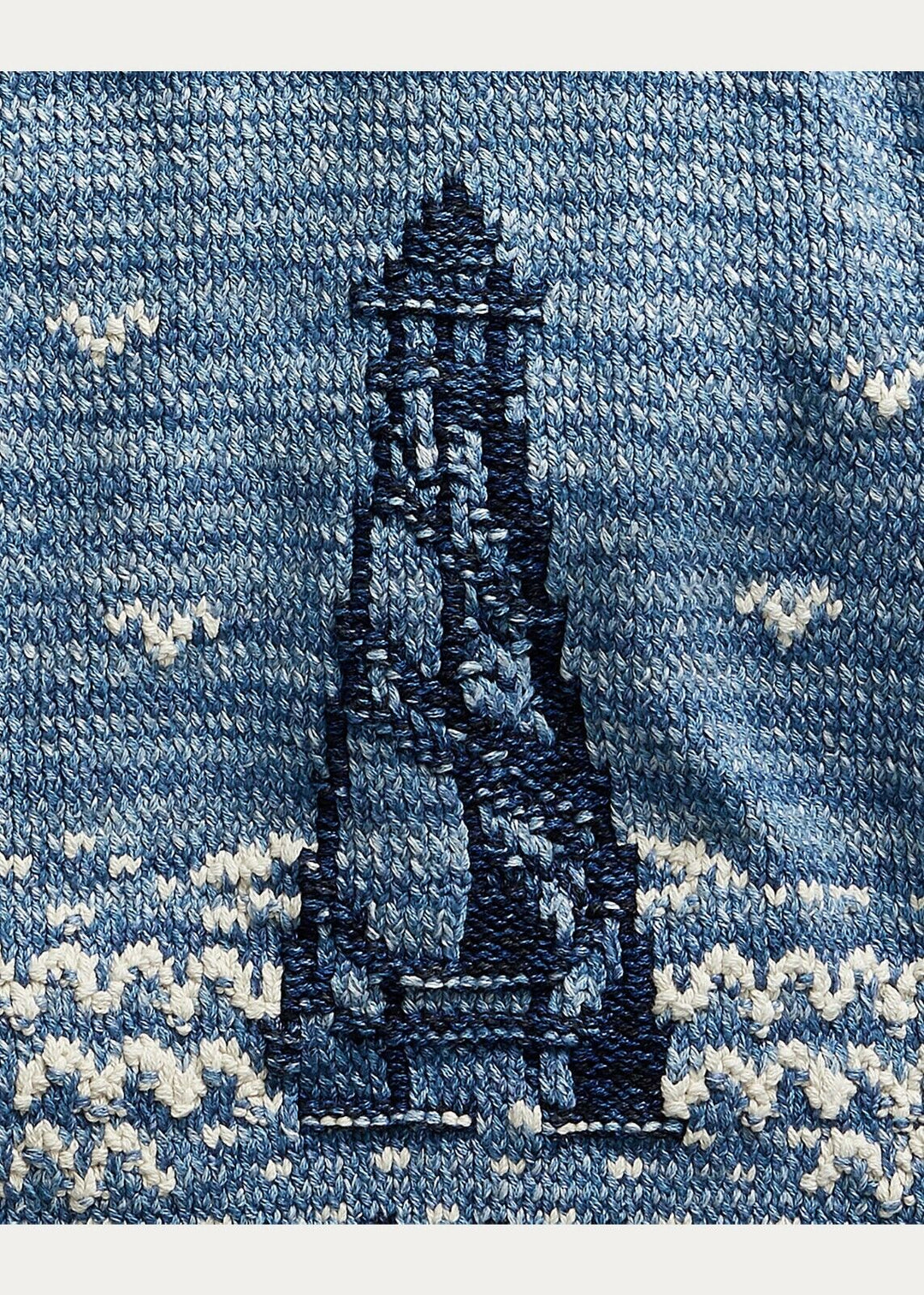 RRL Ralph Lauren Shawl Anchor Hand-Knit Nautical Cardigan Men's Extra-Large XL