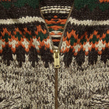 New RRL Ralph Lauren Brown Jacquard Knit Shawl Cardigan Sweater Men's Medium M