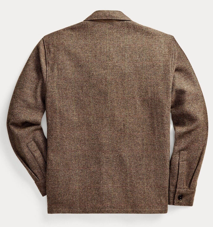 RRL Ralph Lauren Tweed Wool Lined English Overshirt Jacket Men's Large L