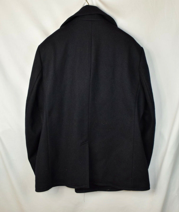 NWOT New RRL Ralph Lauren Naval Overcoat Navy Wool Pea Coat Jacket Men's XL