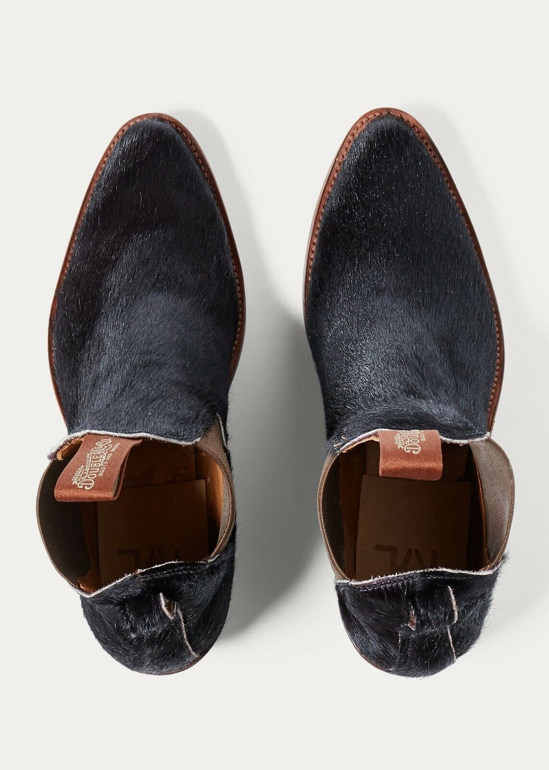 New NWB RRL Ralph Lauren Black Plainview Suede Chelsea Boot Size 11.5 D