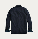 RRL Ralph Lauren 1940's  Indigo French Terry Shirt Naval Workshirt Men's Small S