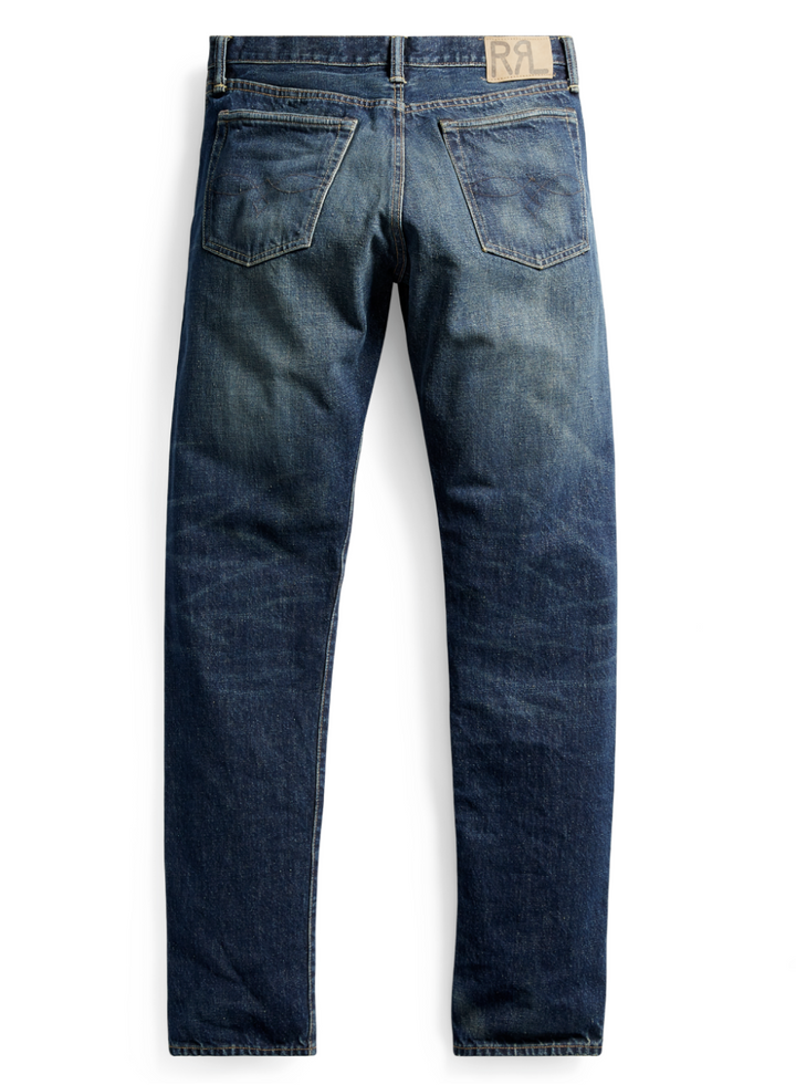 New RRL Slim Fit Narrow Dark Wash 1960's Denim Jean Medium Rise Wash 30 x 32