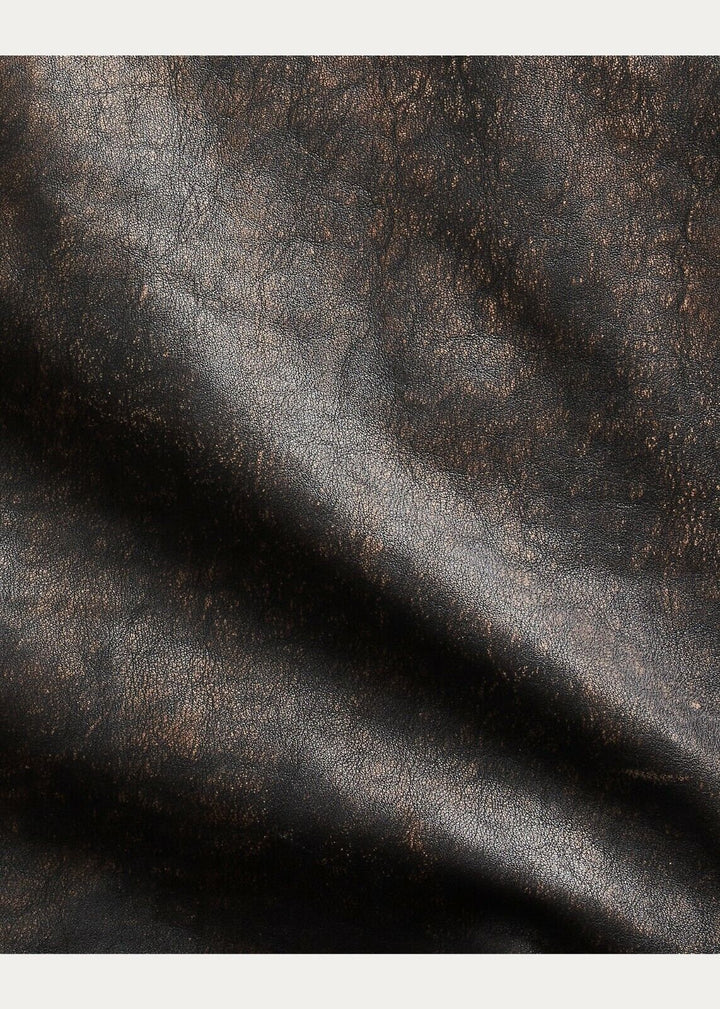 RRL Ralph Lauren Brown Shearling Flight Pilot Military Jacket Men XXL 2XL