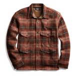 RRL Ralph Lauren Wool Cashmere Blend Plaid Red Overshirt Jacket Men's Medium M