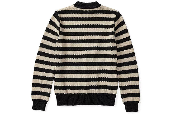 New RRL Ralph Lauren Faded Black Striped Crewneck Sweatshirt Men's Small S