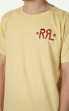 New RRL Ralph Lauren Yellow Double RL Eagle Graphic T-Shirt Men's Medium M