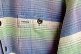 RRL Ralph Lauren Blue Green Striped Serape Shirt Workshirt Flannel Men's 2XL XXL