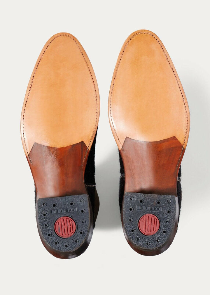 New NWB RRL Ralph Lauren Black Plainview Suede Chelsea Boot Size 11.5 D