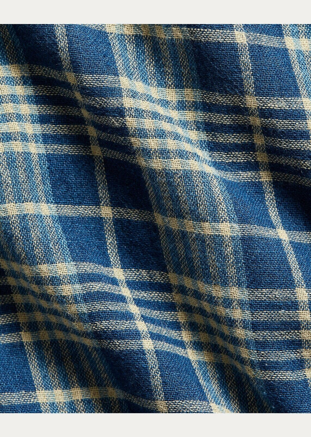 RRL Ralph Lauren Indigo Plaid Double-Faced Workshirt Shirt Men's S Small