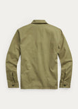 RRL Ralph Lauren Cotton Herringbone Olive Green Twill Jacket Men's S Small
