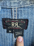 RRL Ralph Lauren Denim Limited Chore Striped Vintage Jacket Men's XL Extra-Large