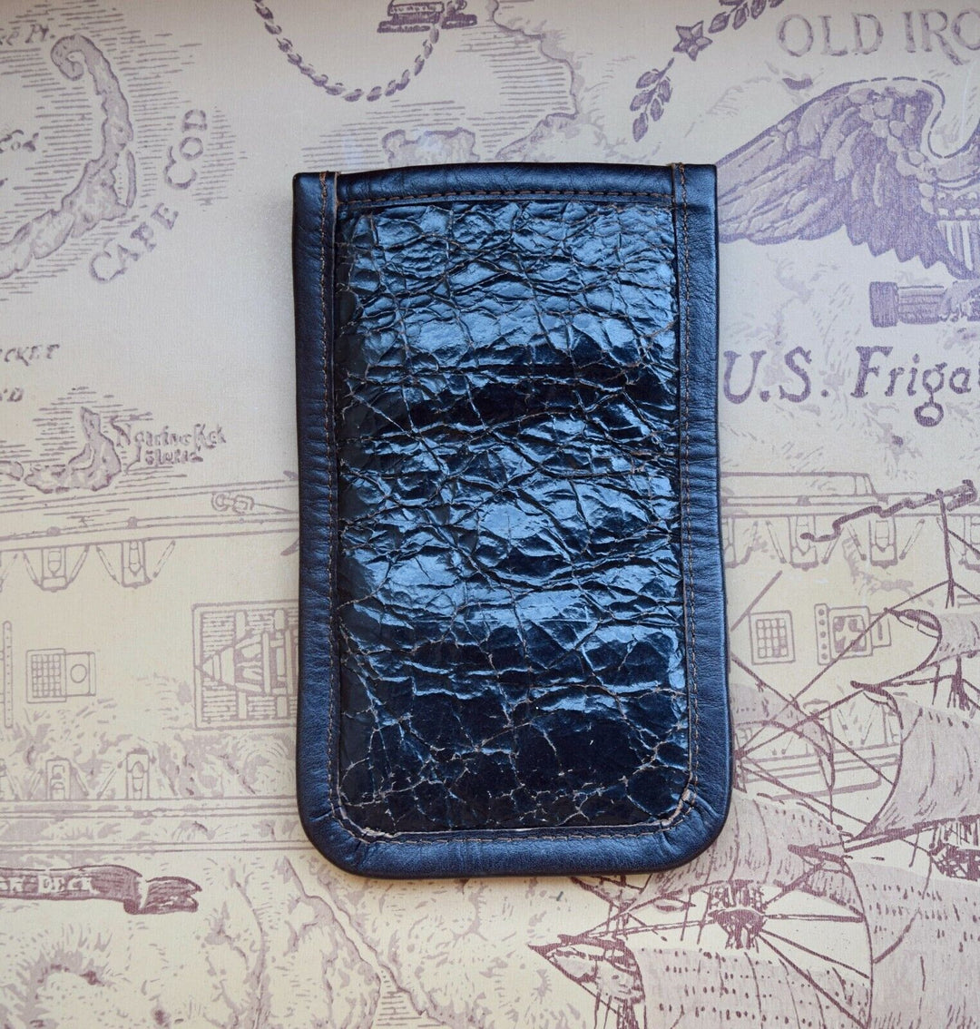 New RRL Ralph Lauren Vintage Military Shearling Cracked Leather Glasses Case