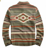 RRL Ralph Lauren 1960s Southwest Serape Cotton Linen Sweater Shirt M Medium