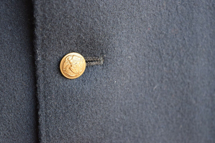 RRL Ralph Lauren Blue Navy Wool Military Jacket Vest Men's Extra-Large XL