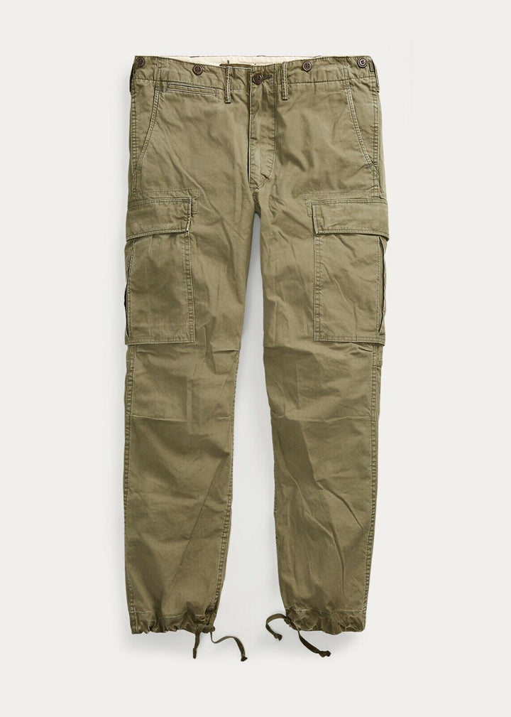 NWT New RRL Ralph Lauren Green Cargo Surplus Cotton Pants Trousers Men's 30x32