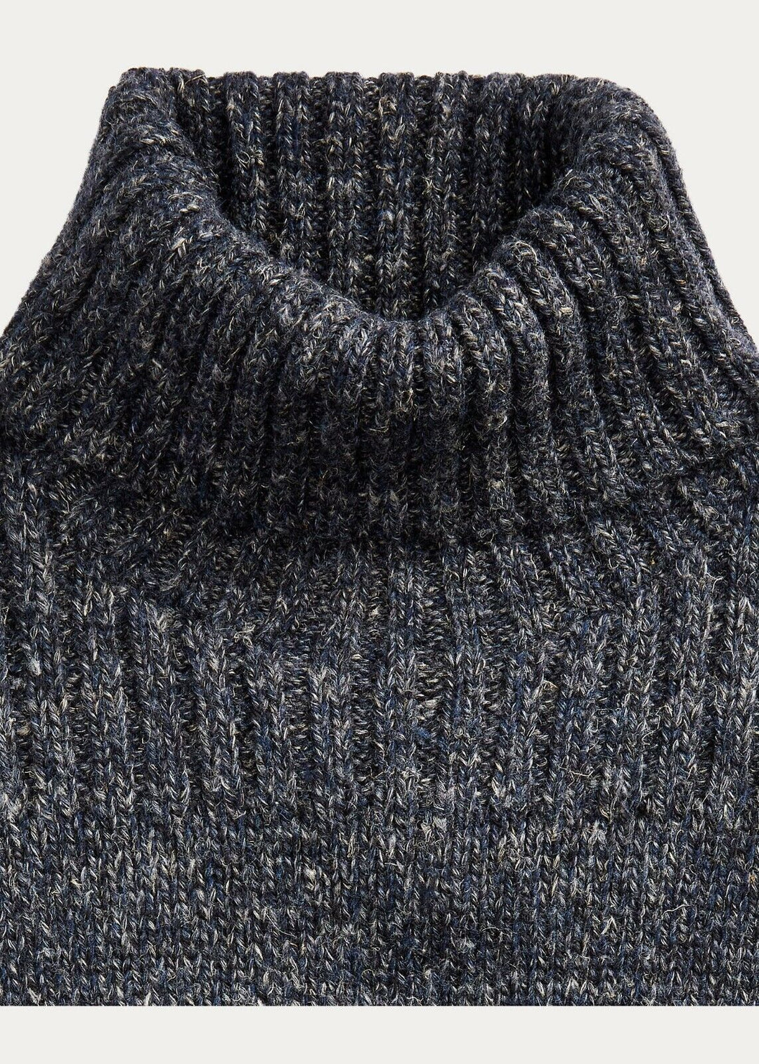 RRL Ralph Lauren Marled Wool Cotton Linen Turtleneck Navy Blue Men's Large L