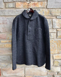 RRL Ralph Lauren Gray Rounded Collar Wool Nautical Jacket Workshirt Men Medium M