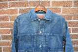 RRL Ralph Lauren 1950s Distressed Japanese Denim Trucker Jacket Men's Small S