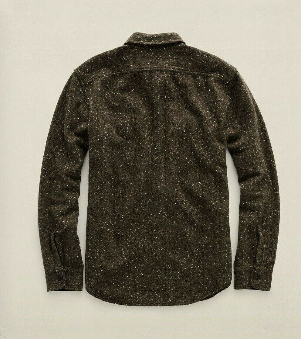 RRL Ralph Lauren Wool Speckled Brown Shirt Workshirt Men's XL Extra-Large