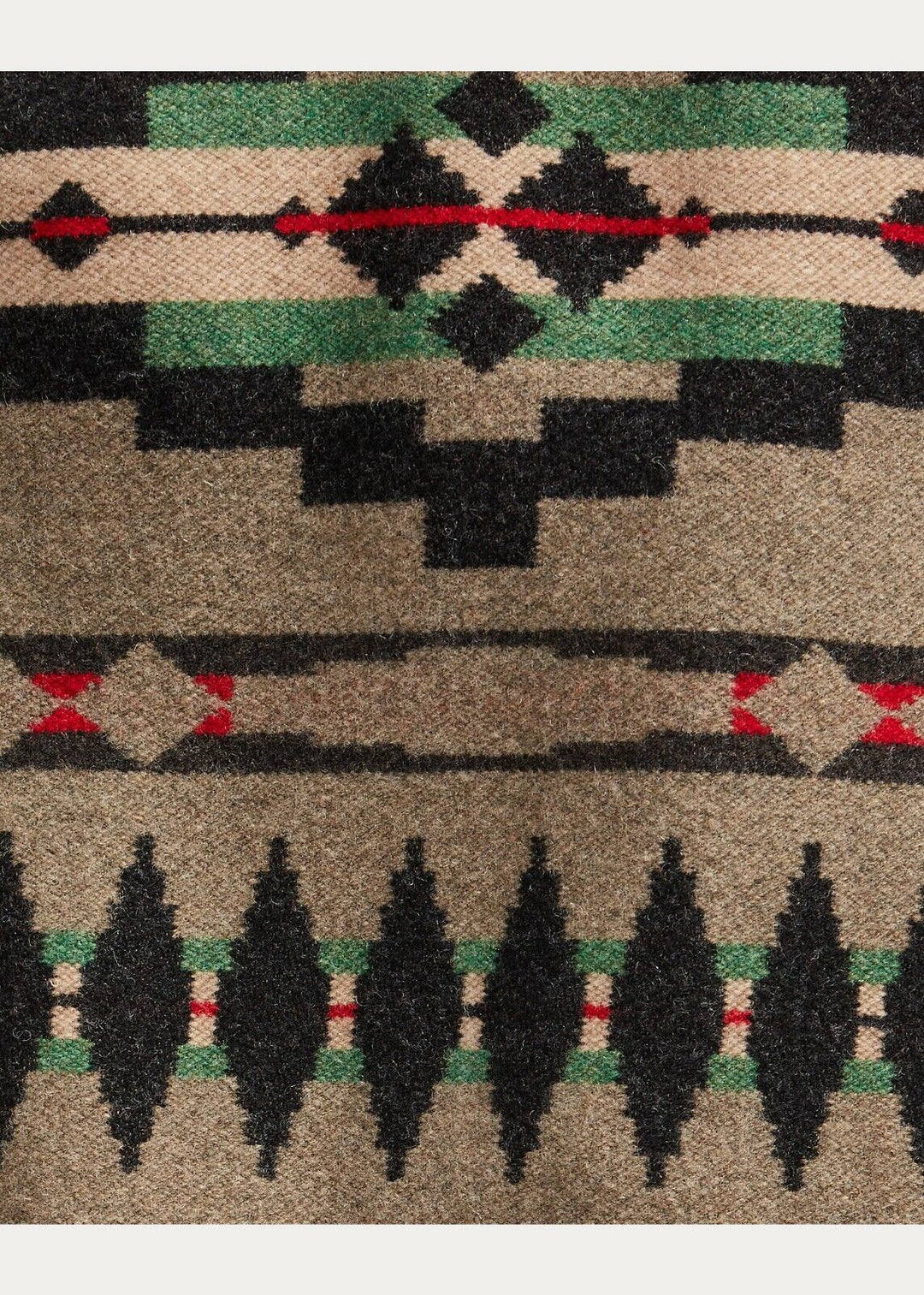 RRL Ralph Lauren Shearling Jacquard Blanket Jacket Suede Trim Men's 2XL XXL